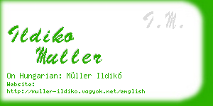 ildiko muller business card