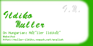 ildiko muller business card